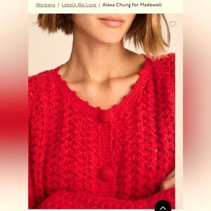 Alexa Chung for Madewell wool crocheted cardigan